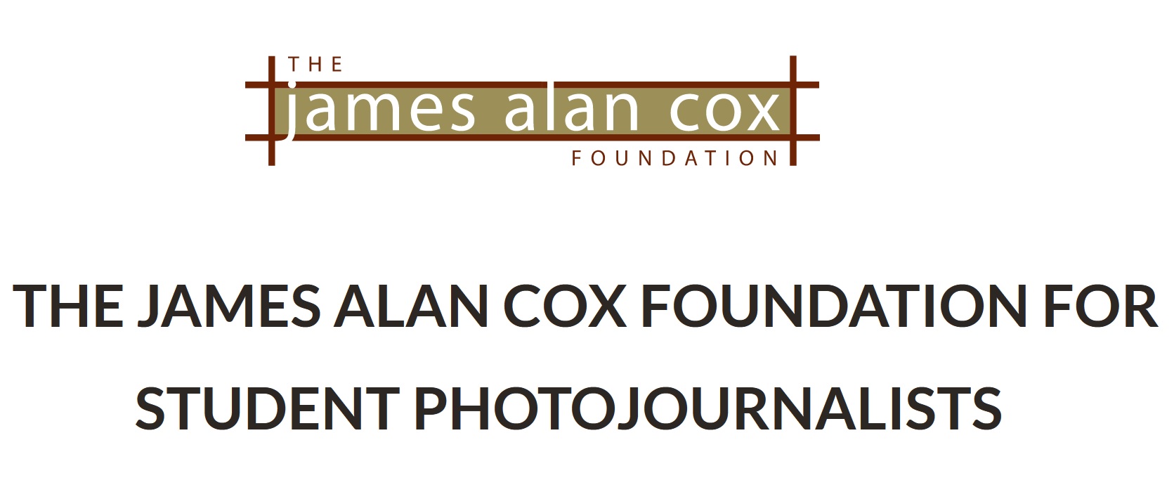 James Alan Cox Foundation for Student Photojournalists - logo