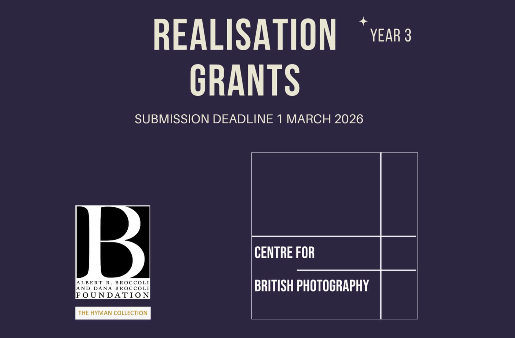 Centre for British Photography: Realisation Grants 2026 - logo