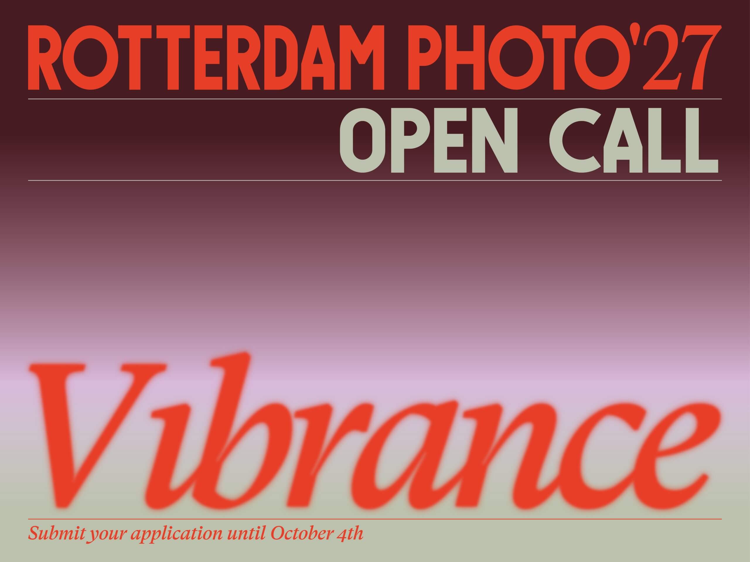 Rotterdam Photo 2027 – Vibrance - logo
