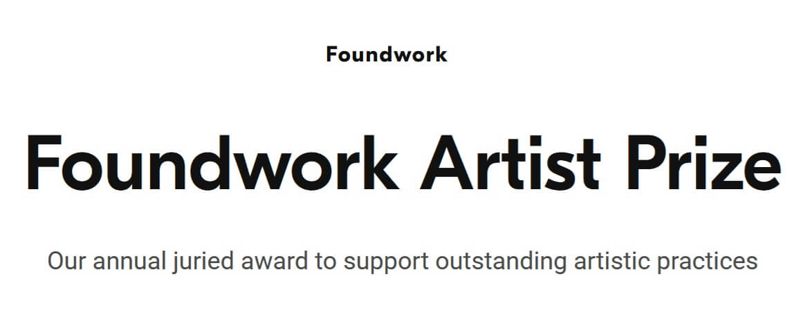 Foundwork Artist Prize 2026 - logo